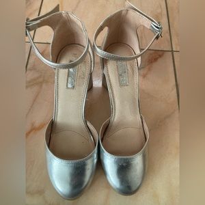 Topshop block heels with ankle straps